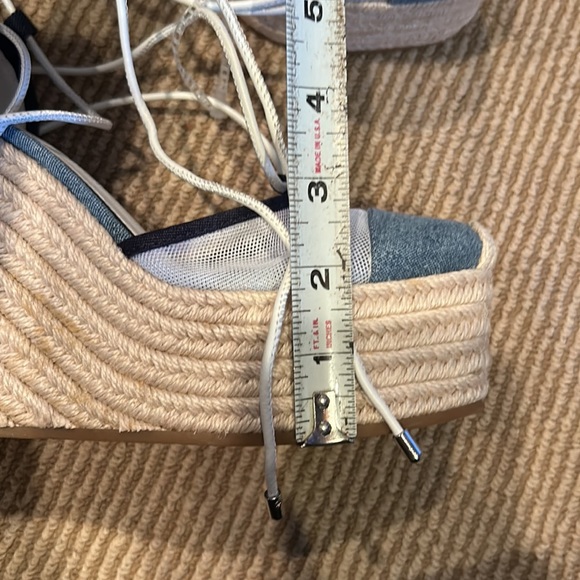 NWT GIANNI BINI santoro two tone denim wedge espadrille size 6.5 - Picture 6 of 10